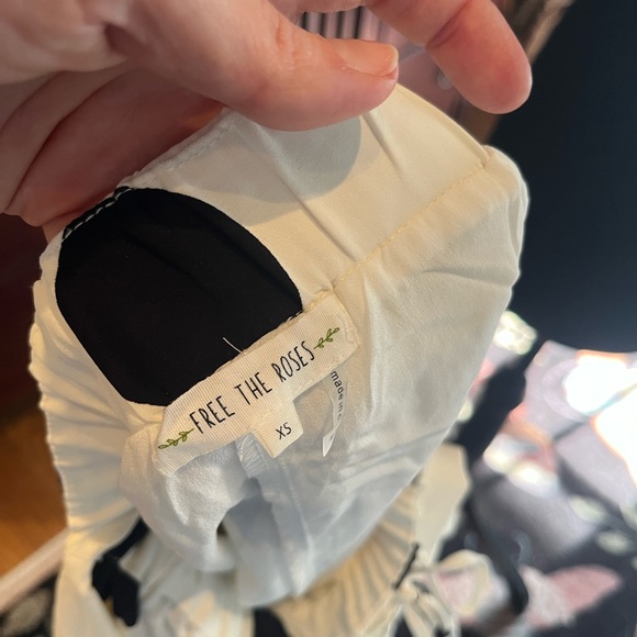 Free the Roses White with Black Polka Dots Romper - Picture 7 of 7